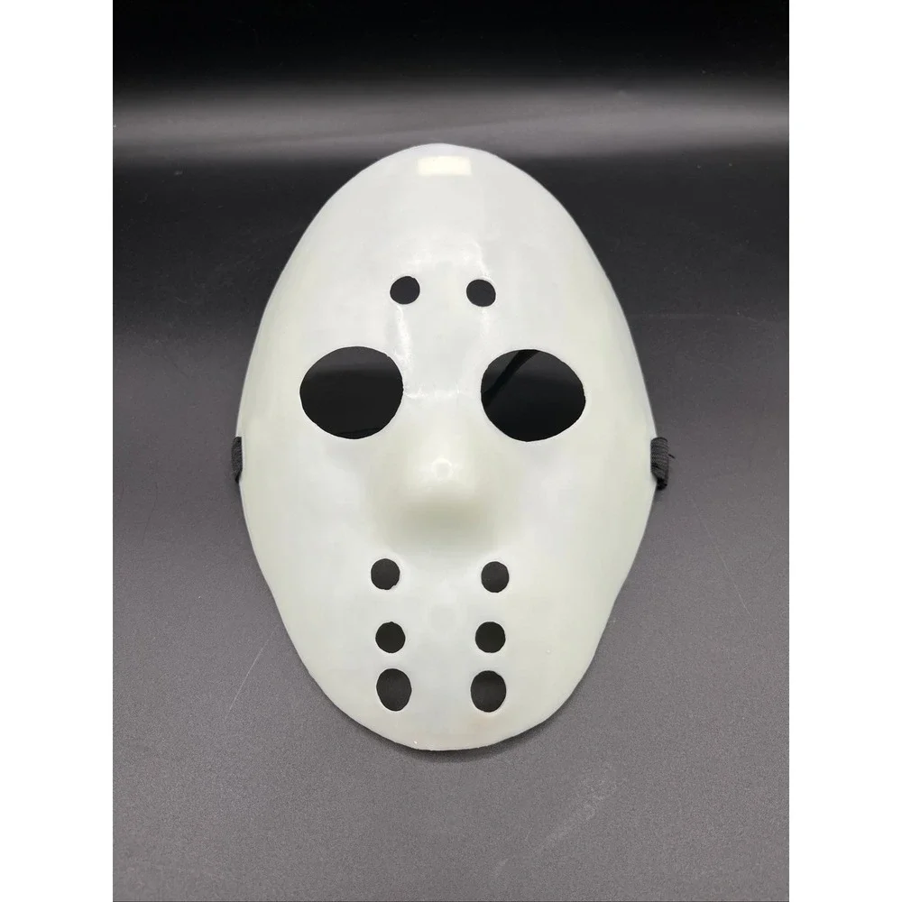 Vtg Friday the 13th Horror Mask Costume Glow-In-The-Dark Halloween Party Cosplay